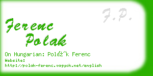 ferenc polak business card